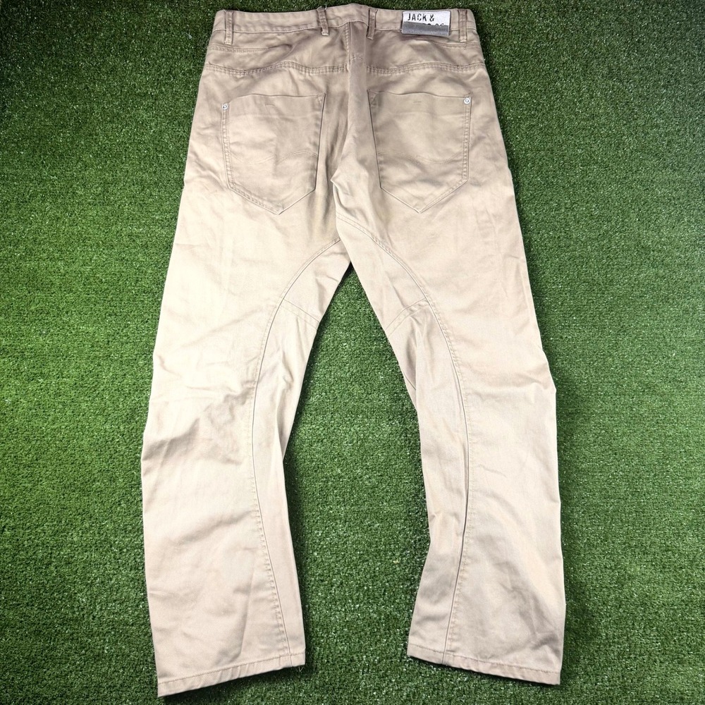 Jack & Jones Core Workwear Anti Fit Twisted Khaki Tan Chino Pants Mens 36x32